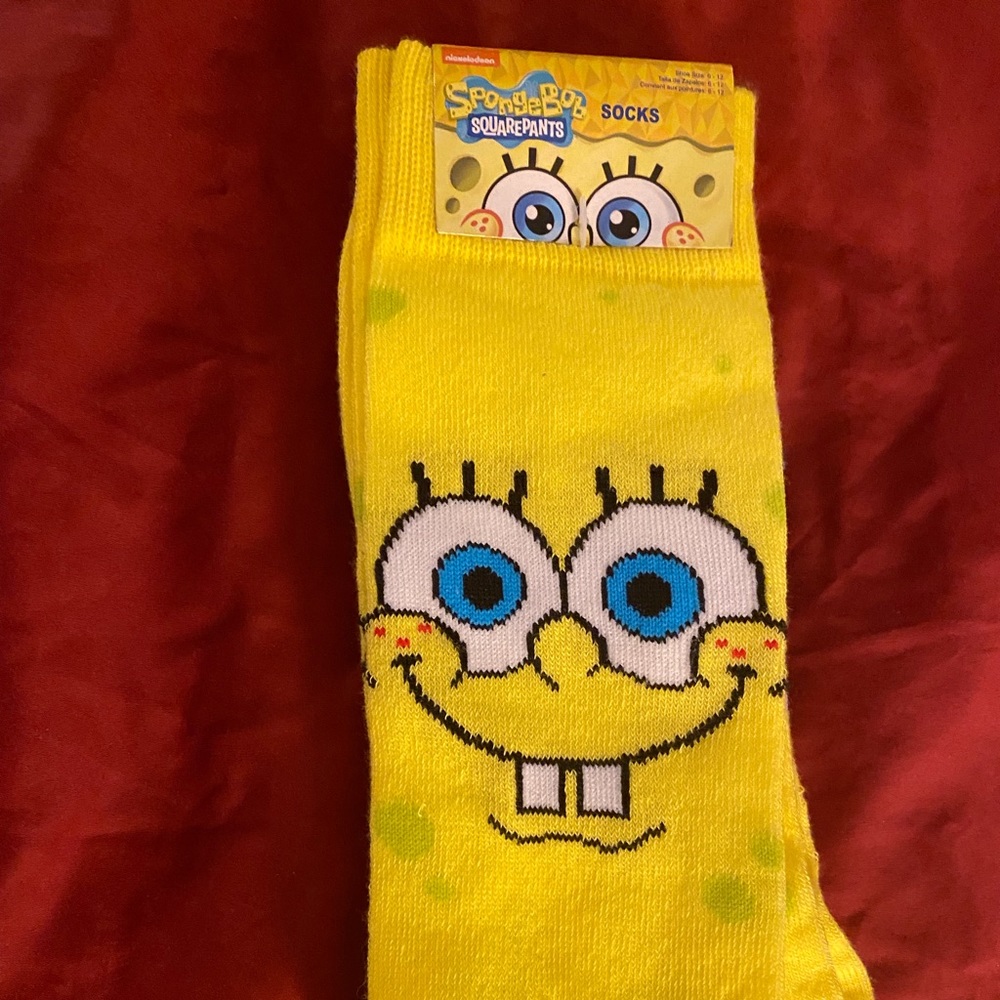 NWT SPONGE BOB standard size unisex knee hi